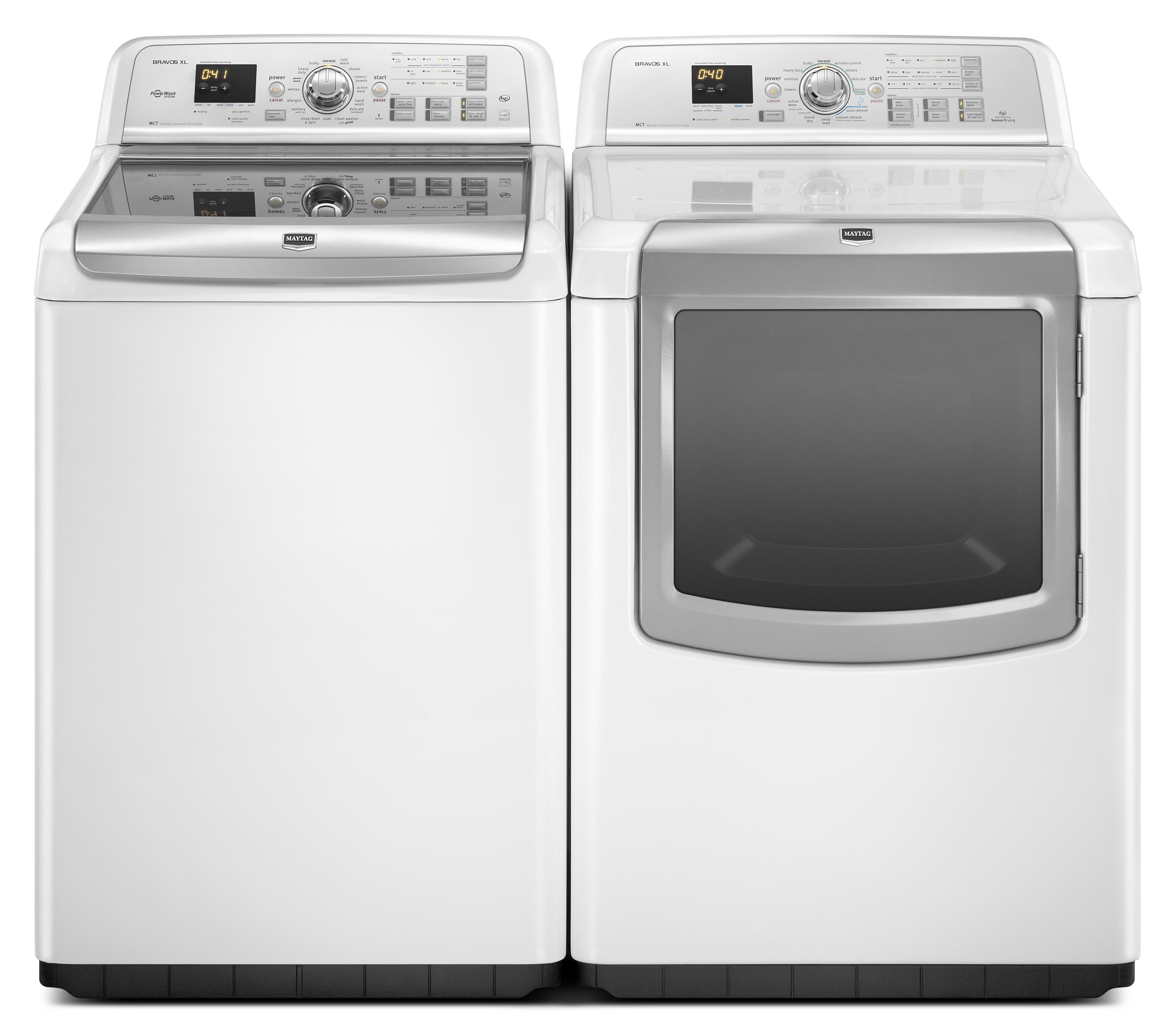 Maytag MGDB950YW 7.3 Cu. Ft. Bravos XL® HighEfficiency Gas Steam Dryer